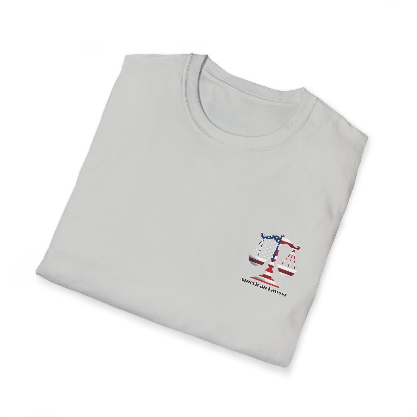 Red, White & Blue Scales of Justice - Unisex Softstyle T-Shirt