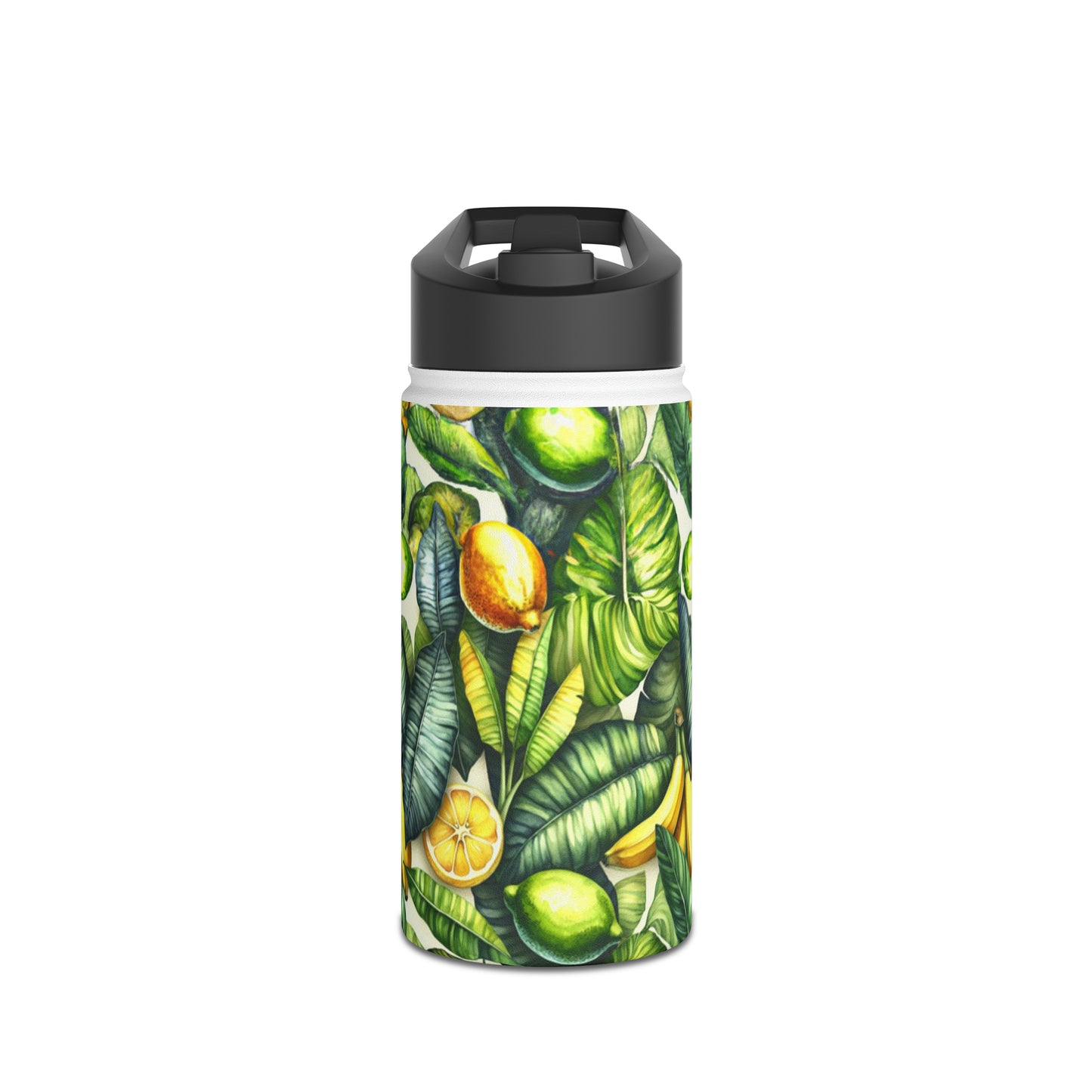 Lemon Leaves - Stainless Steel Water Bottle, Standard Lid