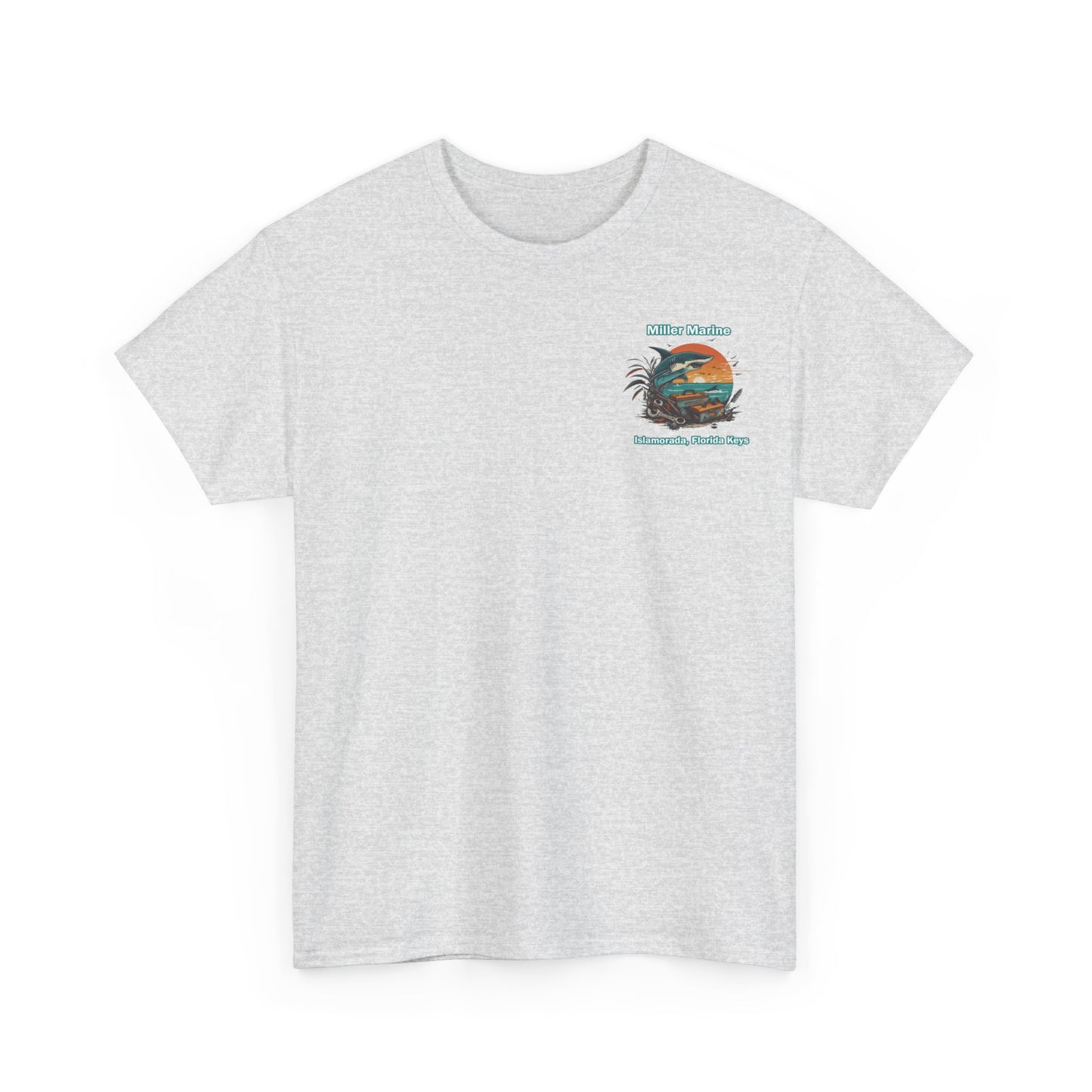 Vintage Feel Miller Marine Tee - Fireball Sunset - Unisex Heavy Cotton Tee