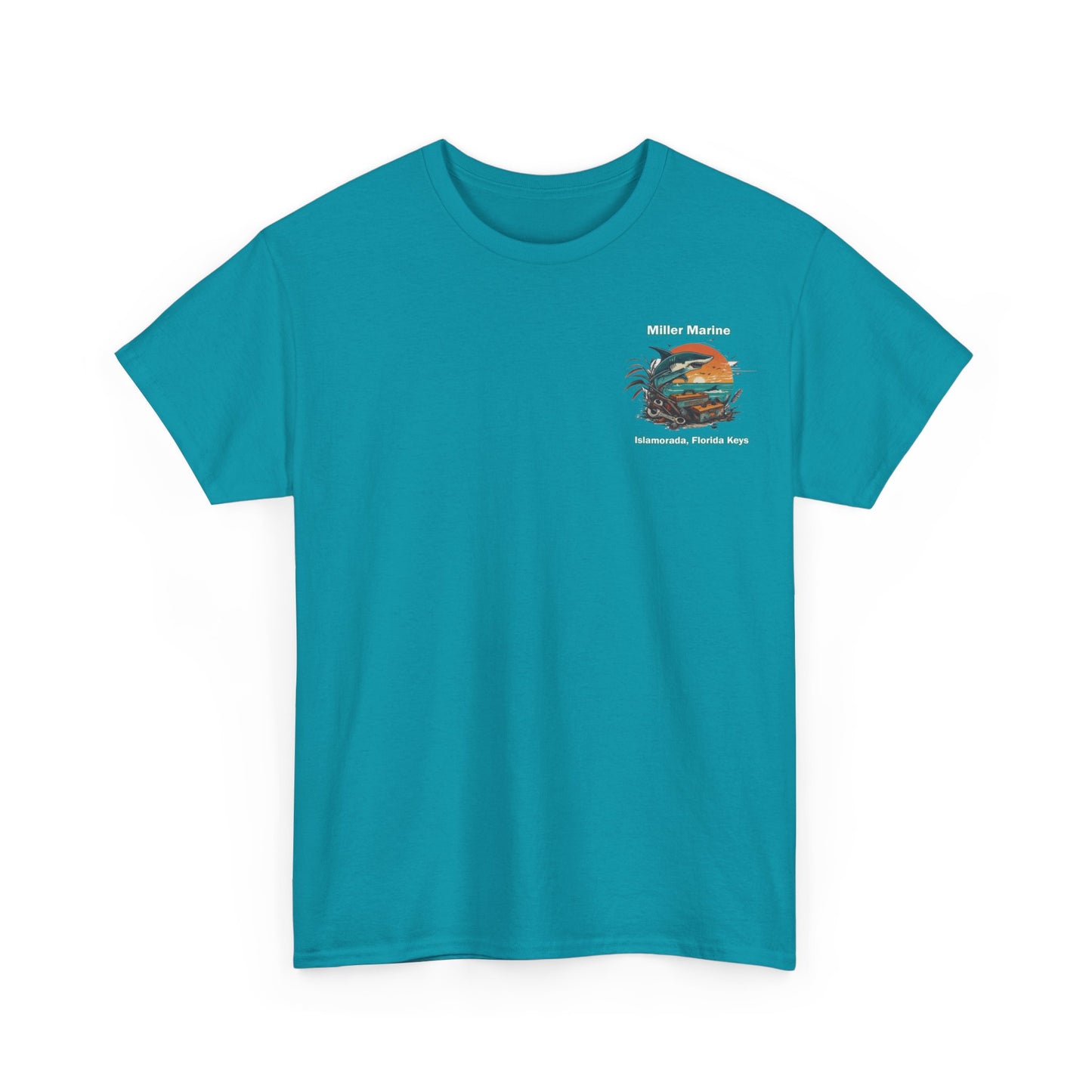 Vintage Feel Miller Marine Tee - Fireball Sunset - Unisex Heavy Cotton Tee