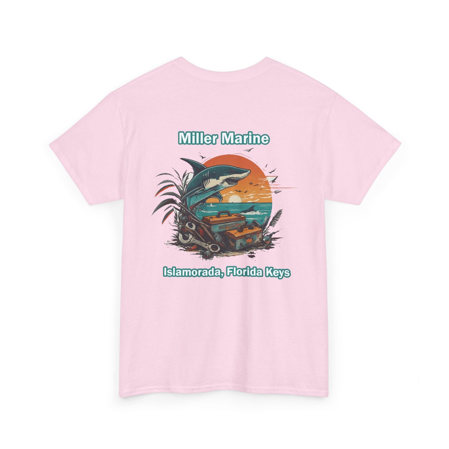 Vintage Feel Miller Marine Tee - Fireball Sunset - Unisex Heavy Cotton Tee