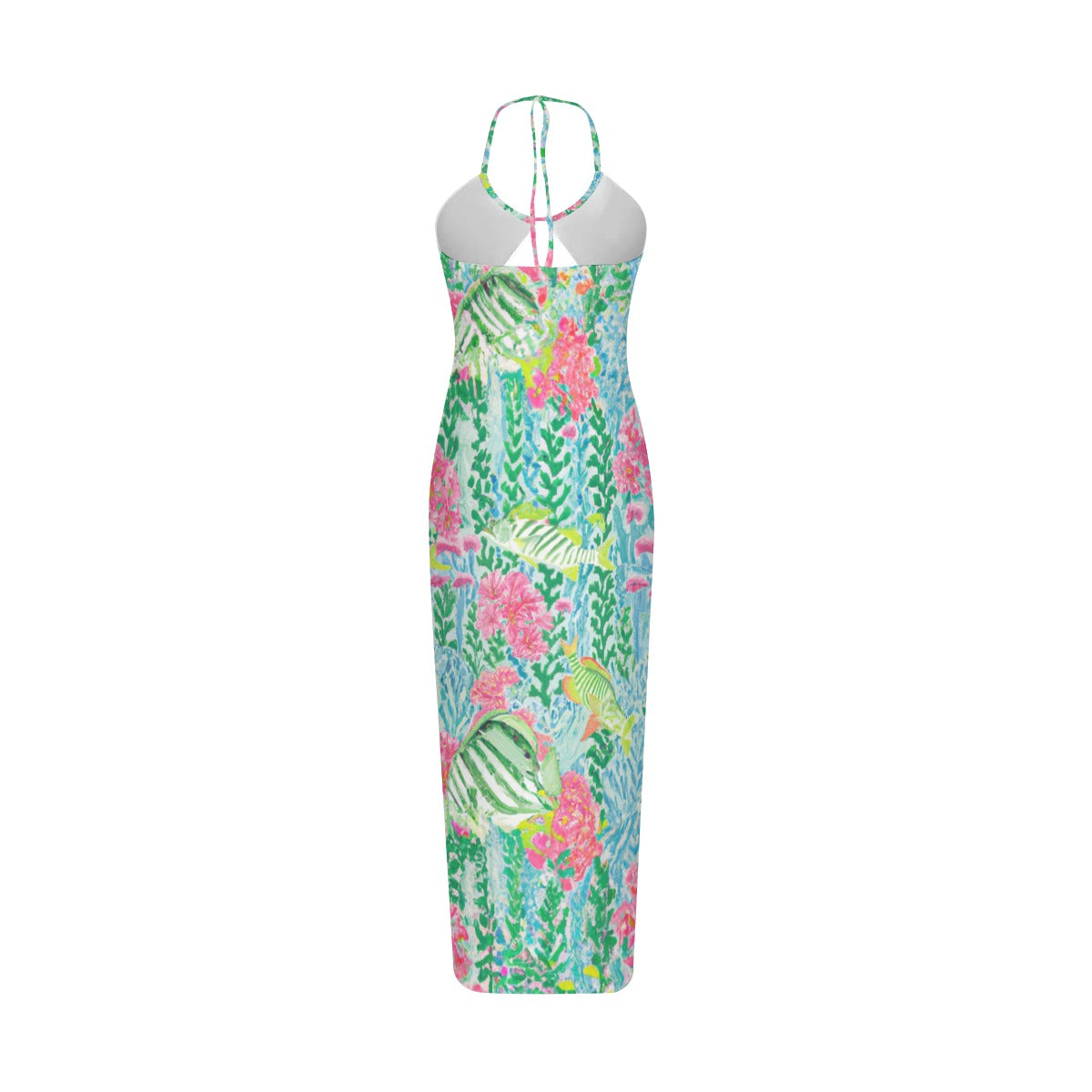 "The Island" All-Over Print Women's Sexy Hollow Cami Dress