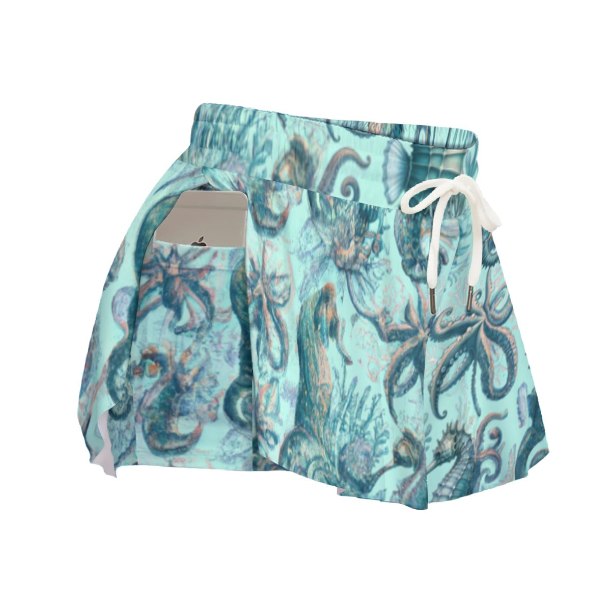 Seahorse Queen - All-Over Print Women's Sport Skorts With Pocket
