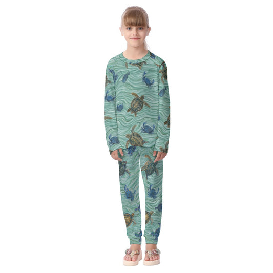 "Turtle Stew" All-Over Print Kid's Pajamas Set