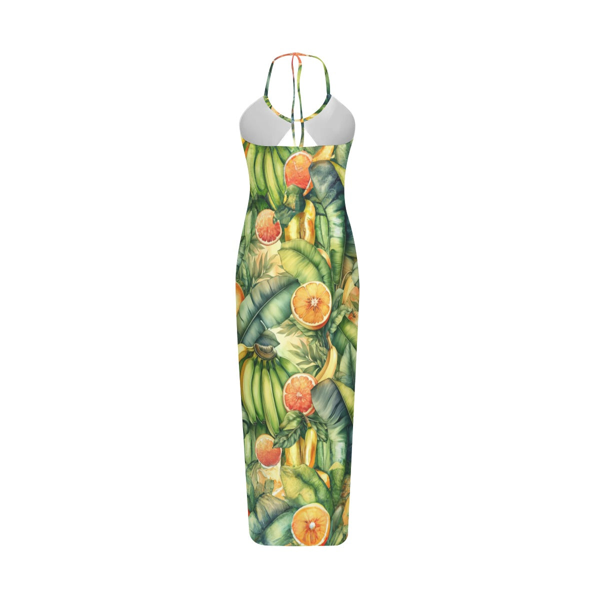 "Orangey Glad" All-Over Print Women's Sexy Hollow Cami Dress