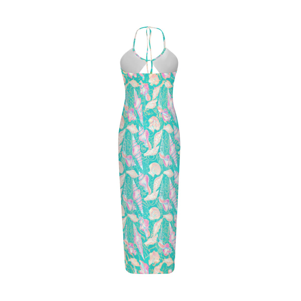 "Shell Lines" All-Over Print Women's Sexy Hollow Cami Dress