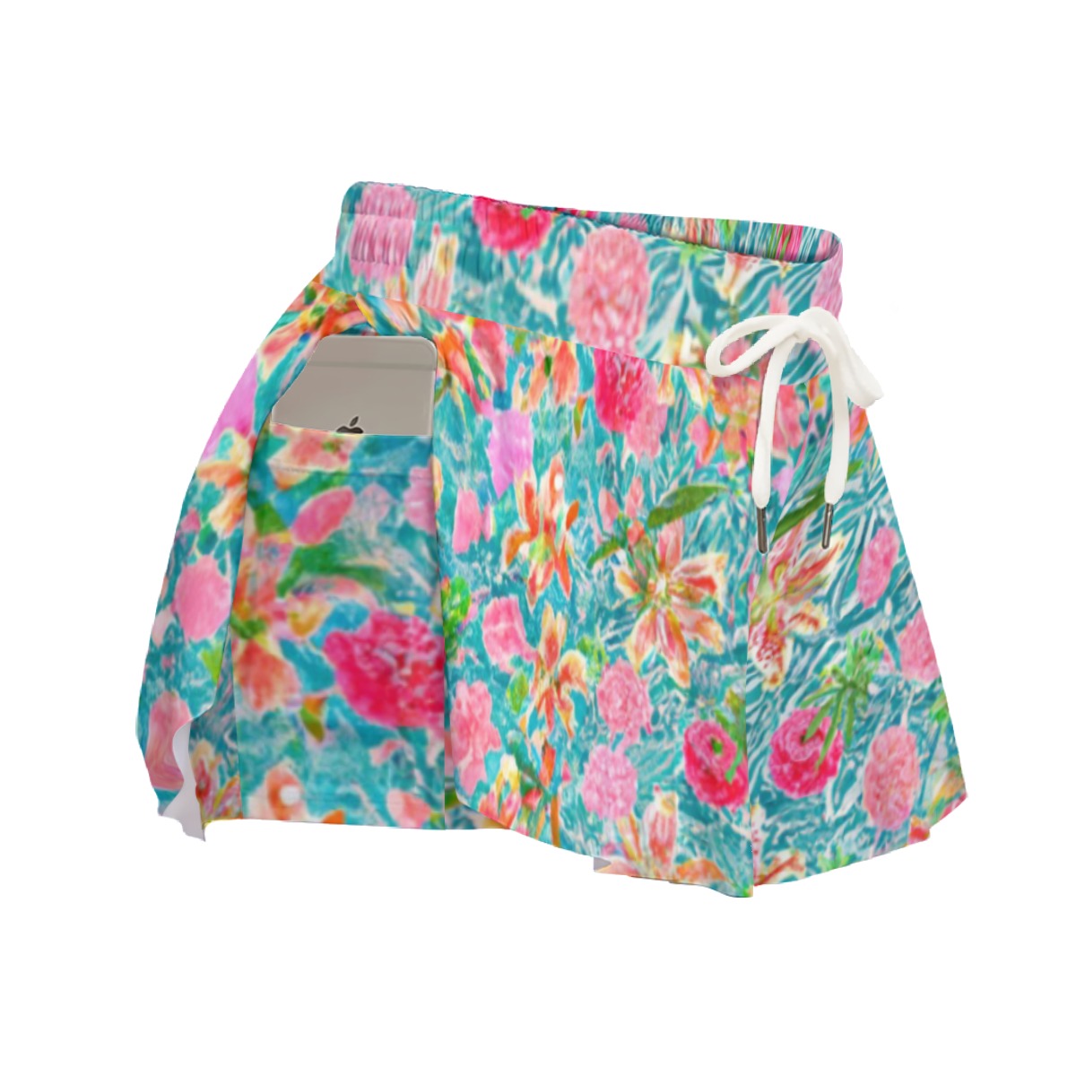 "Trippy Flowers" All-Over Print Women's Sport Skorts With Pocket