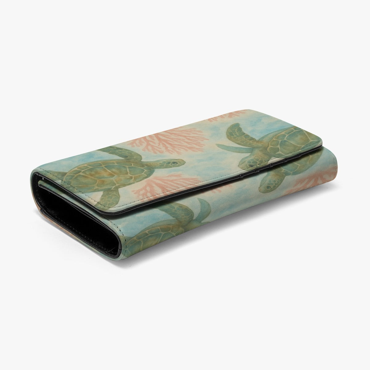 Sea Turtles and Corals Foldable Wallet