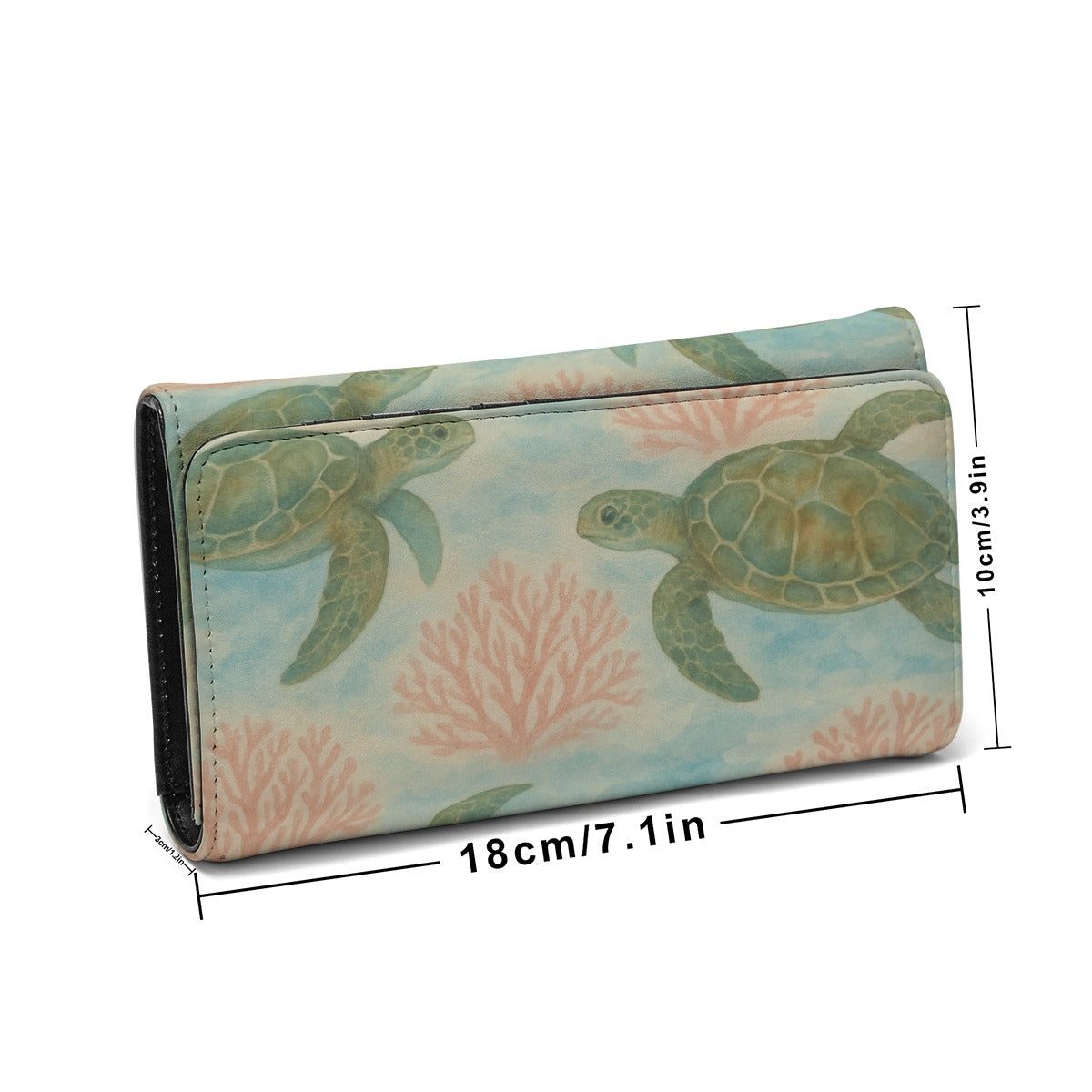 Sea Turtles and Corals Foldable Wallet