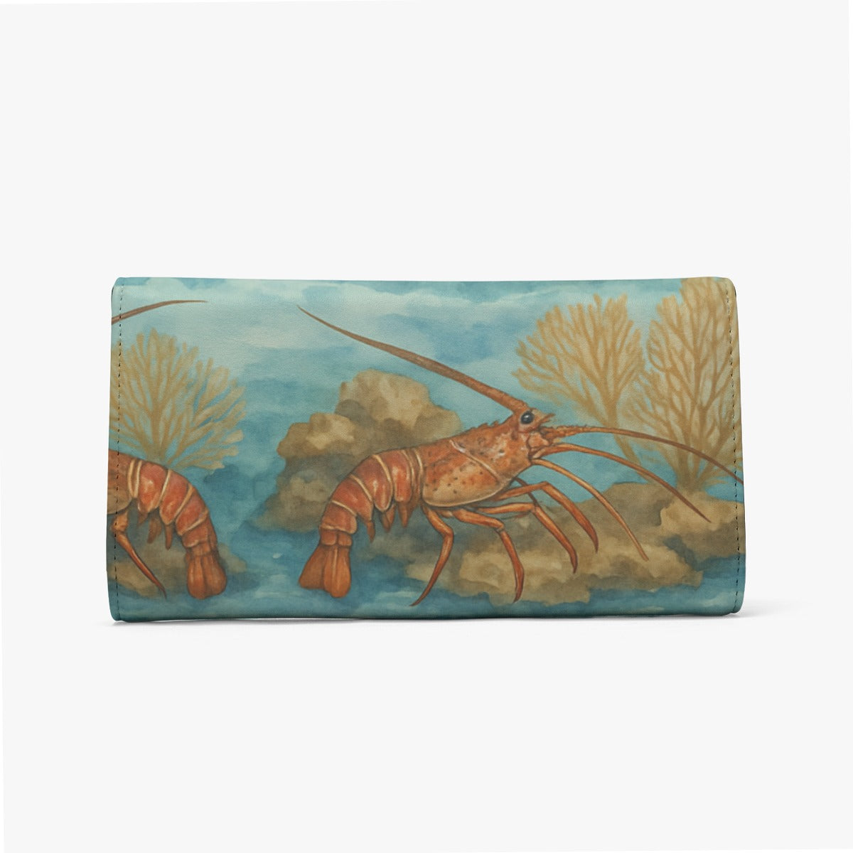 Spiny Lobsters and Sea Fans Foldable Wallet