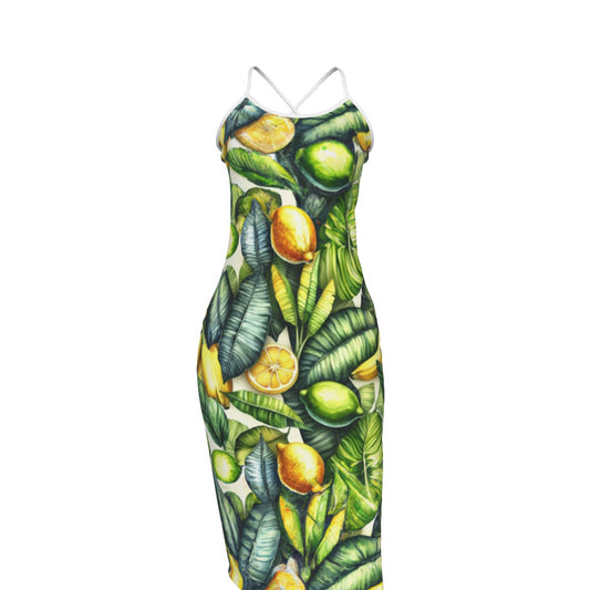 Banana Leaves - Women's Back Cross Cami Dress