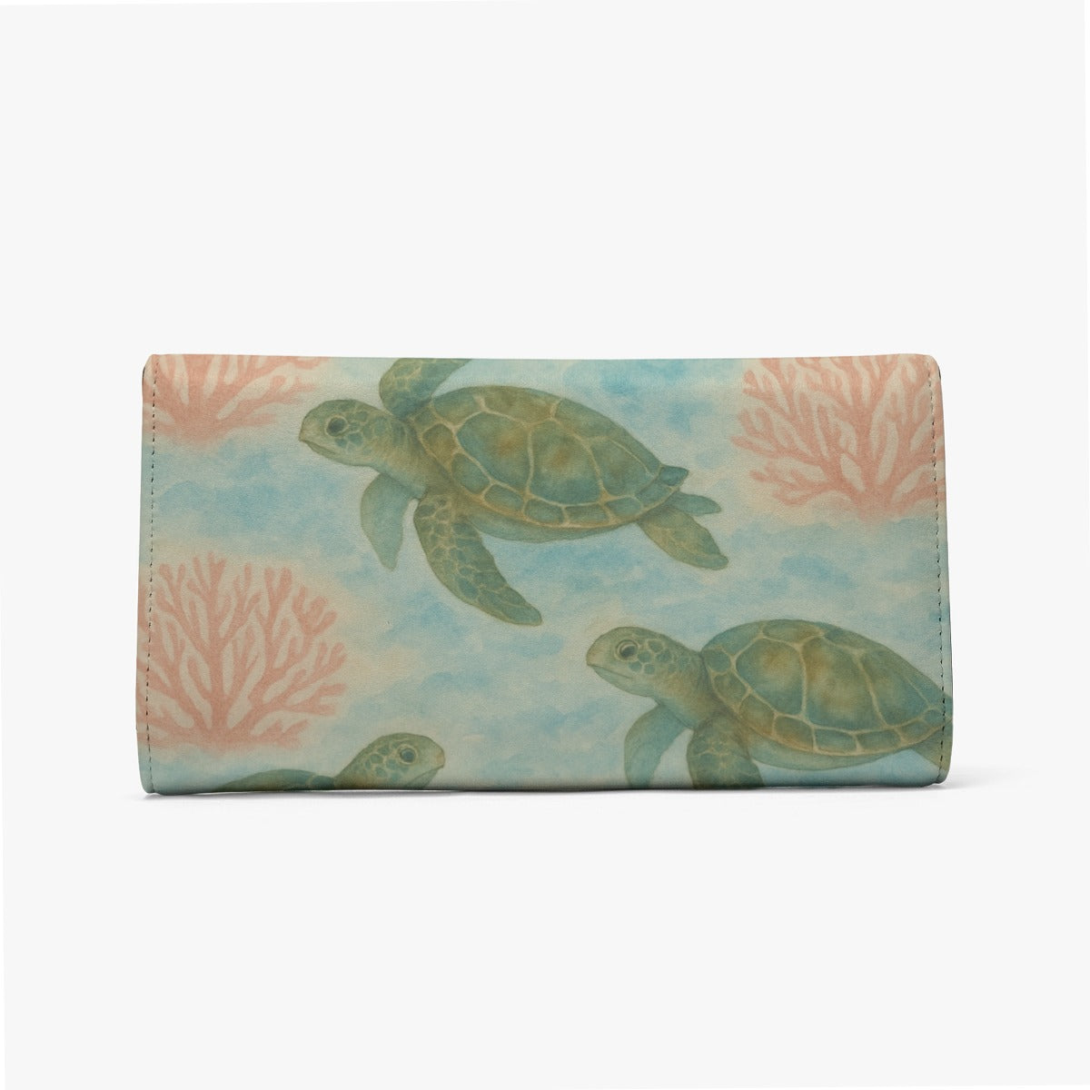 Sea Turtles and Corals Foldable Wallet