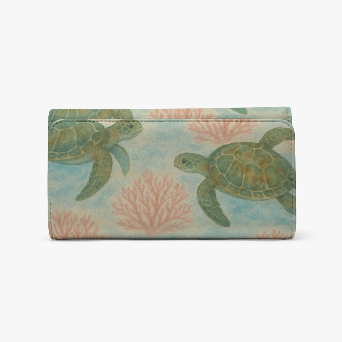 Sea Turtles and Corals Foldable Wallet