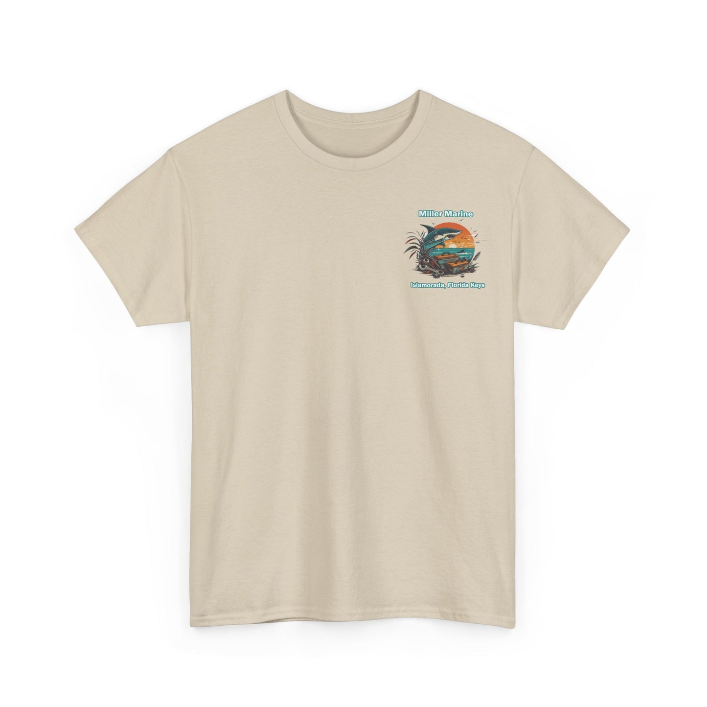 Vintage Feel Miller Marine Tee - Fireball Sunset - Unisex Heavy Cotton Tee