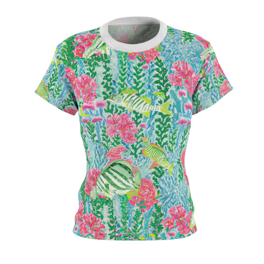 "The Island" Women's Cut & Sew Tee (AOP)
