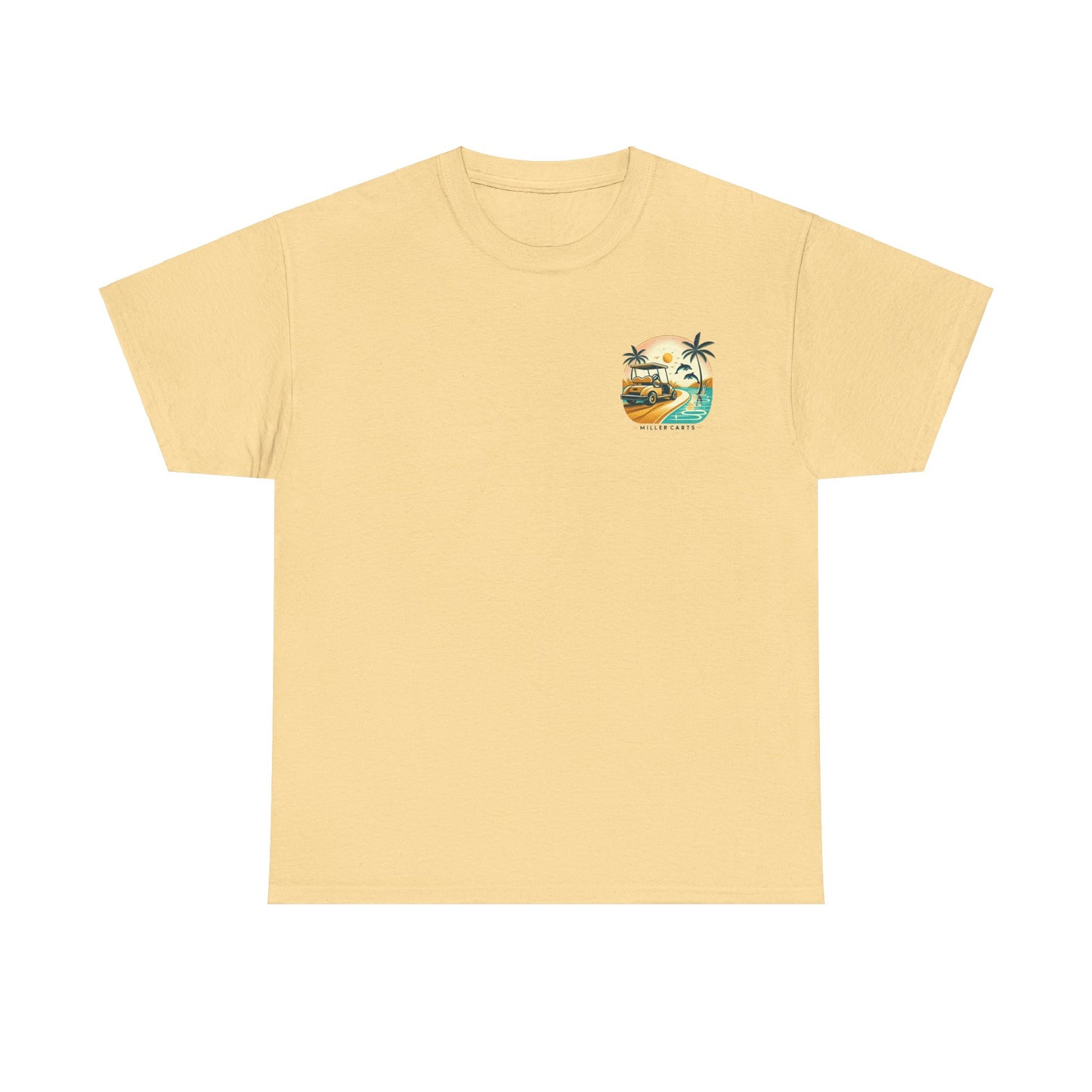 Vintage Feel Miller Carts Tee - Golden Road -  Unisex Heavy Cotton Tee