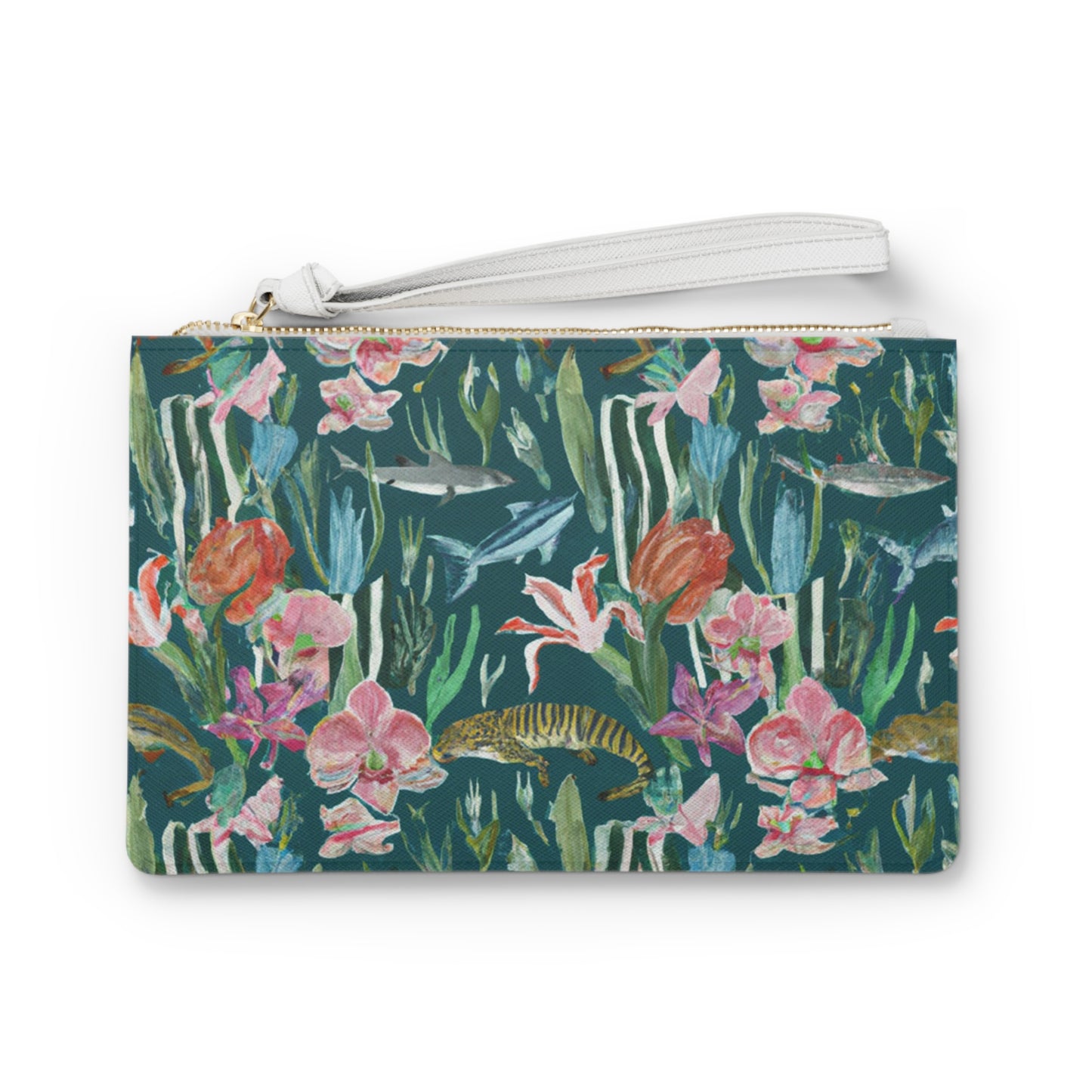 "Real Tiger Sharks: Clutch Bag