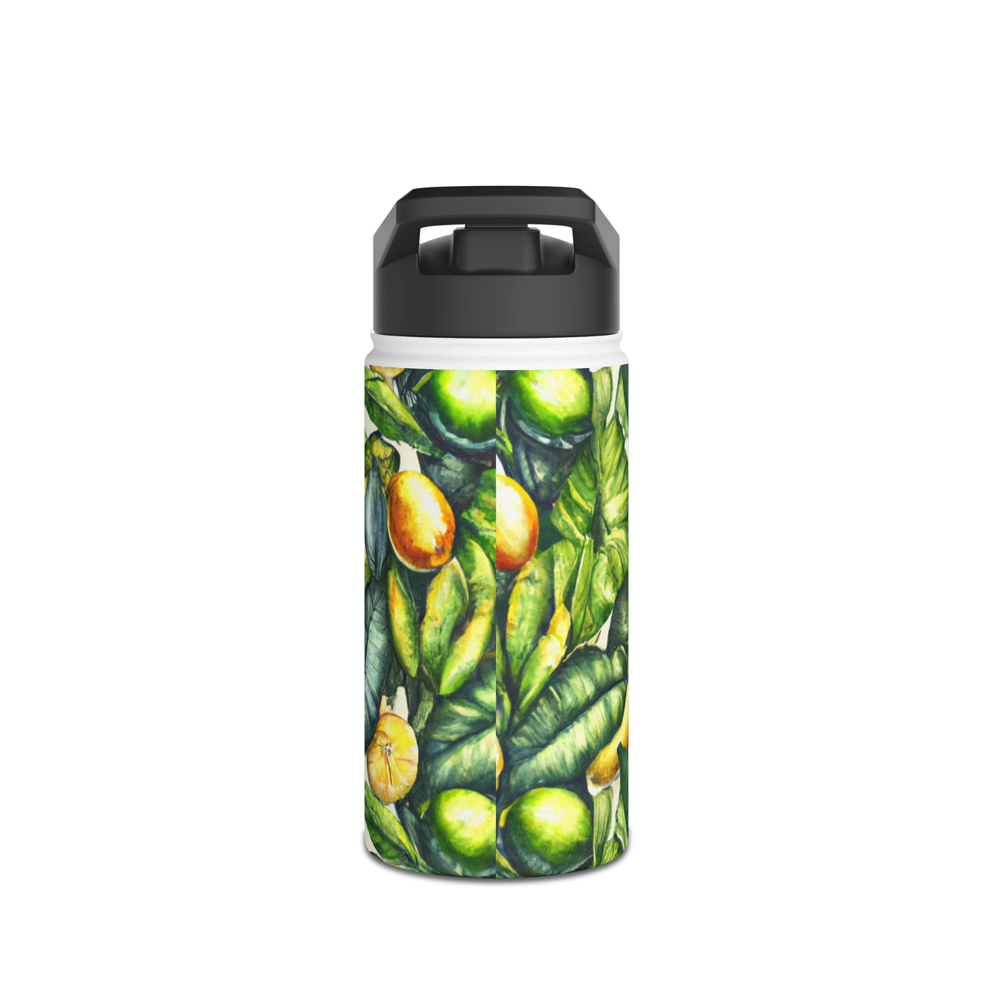 Lemon Leaves - Stainless Steel Water Bottle, Standard Lid