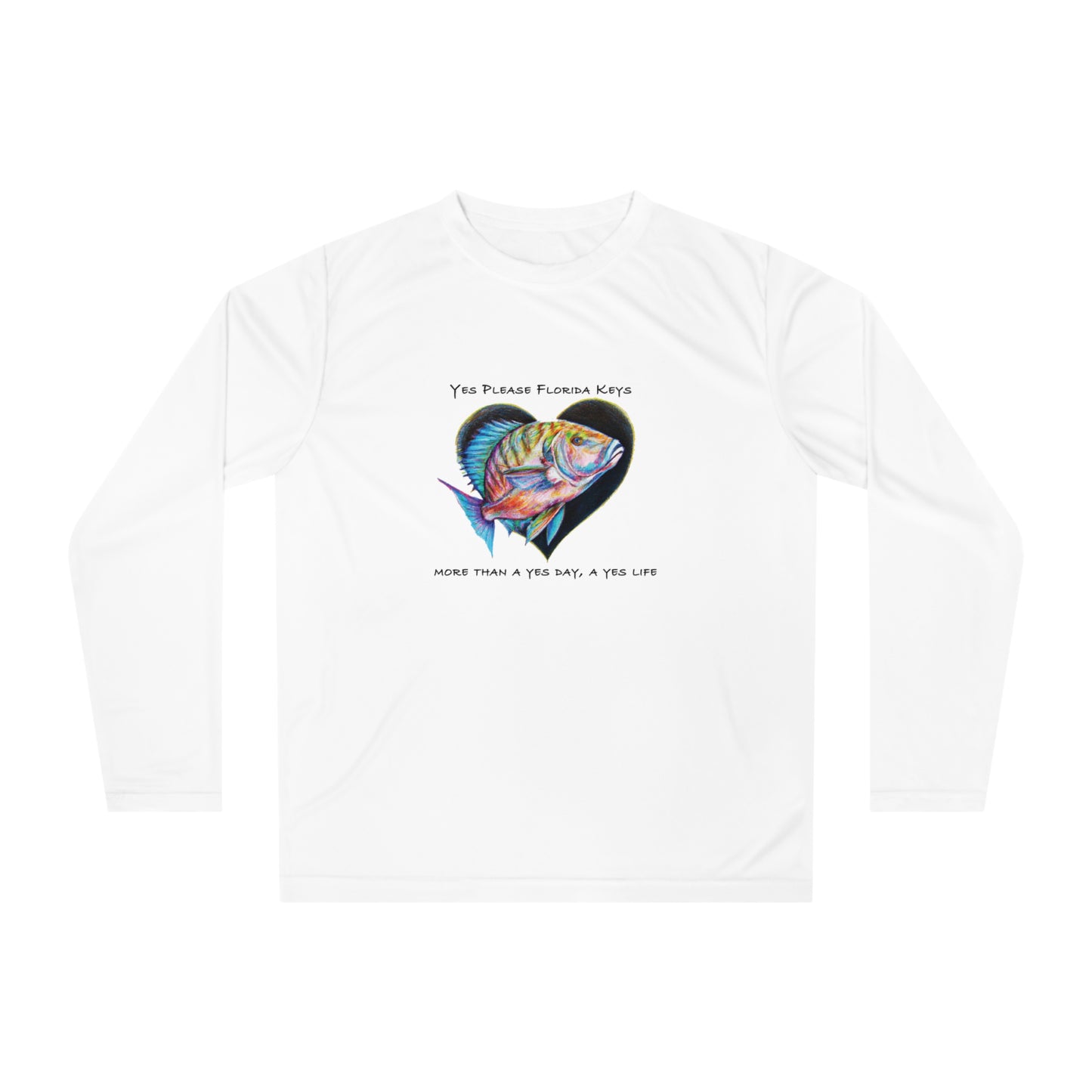"Yes Please Florida Keys" Snapper Love - Unisex Performance Long Sleeve Shirt