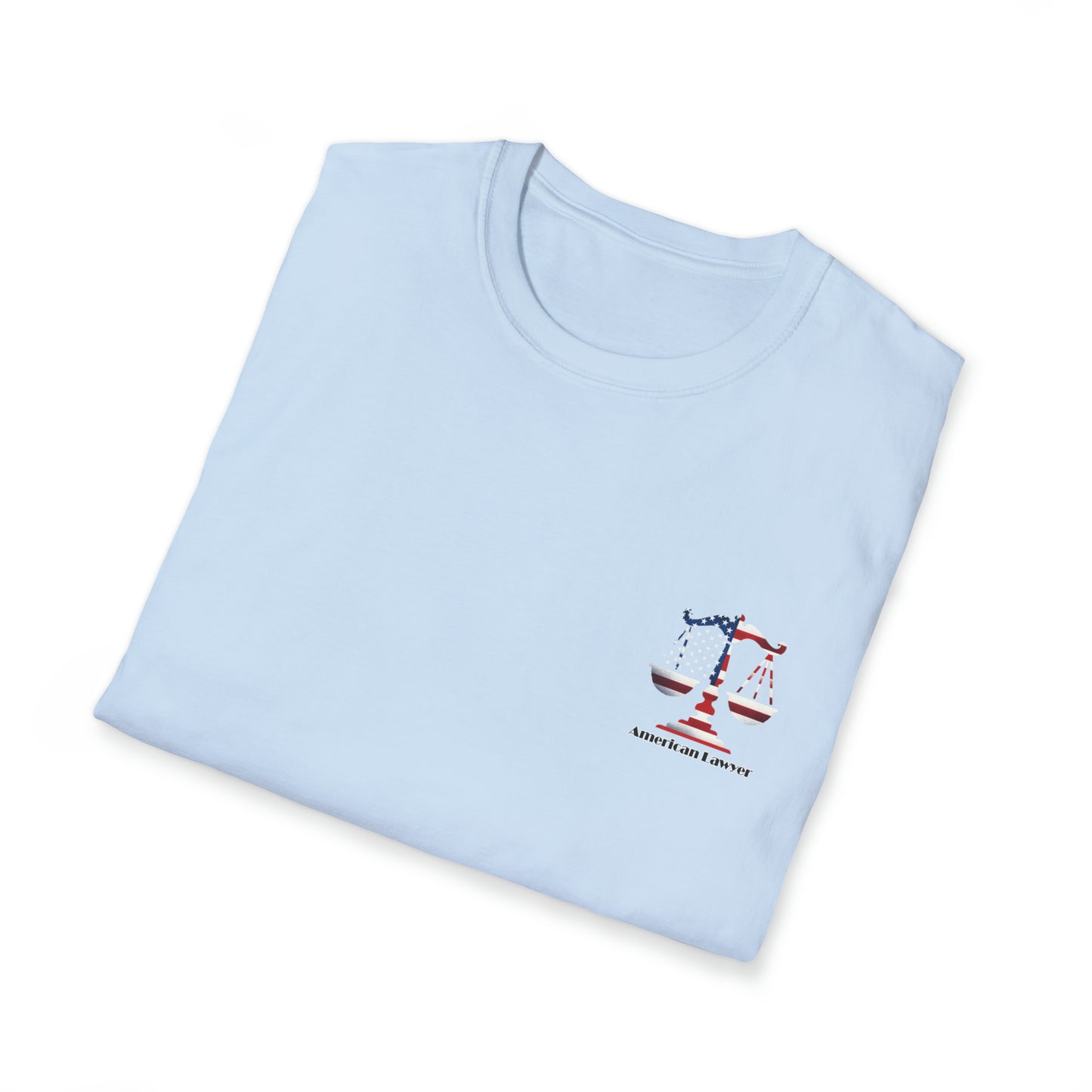 Red, White & Blue Scales of Justice - Unisex Softstyle T-Shirt
