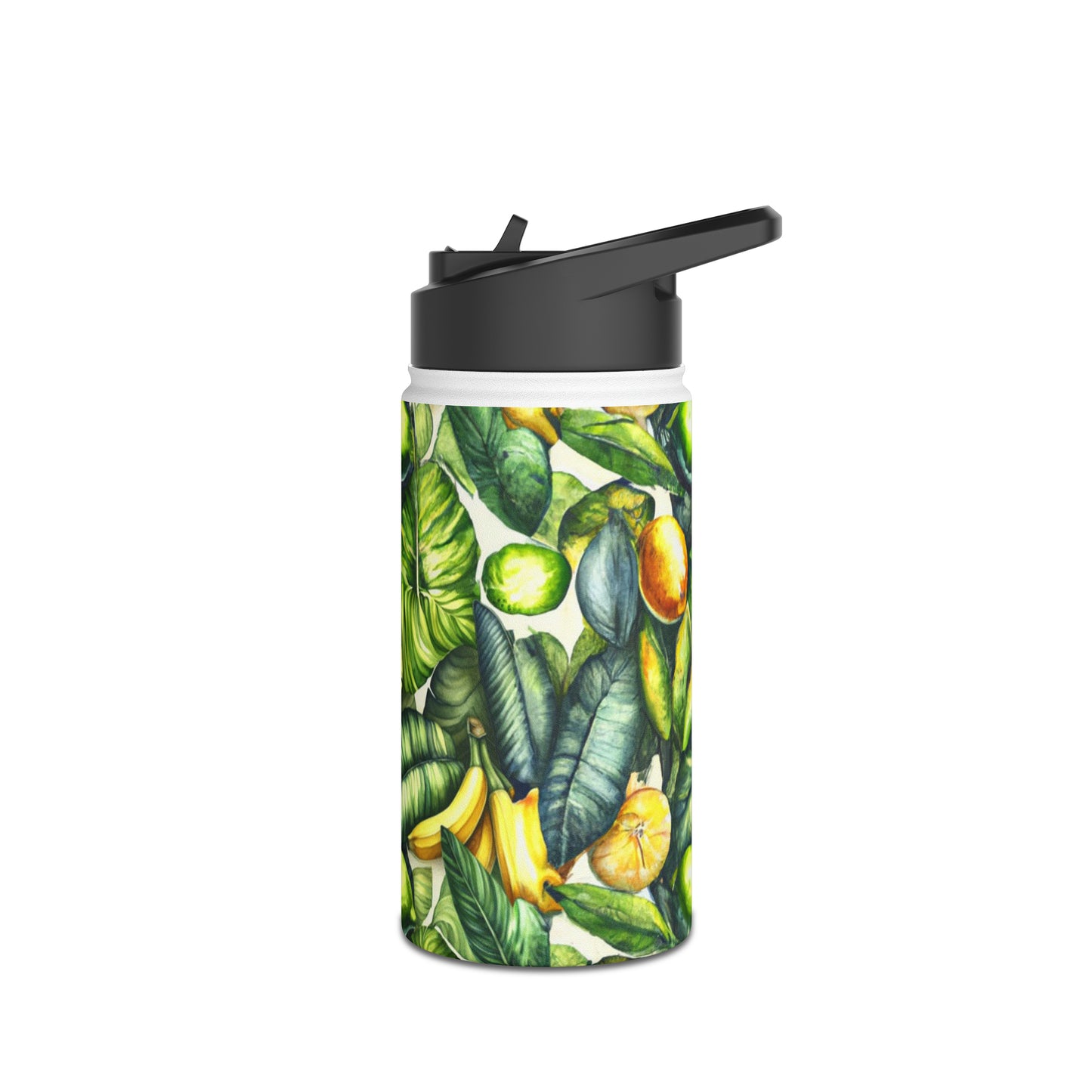 Lemon Leaves - Stainless Steel Water Bottle, Standard Lid