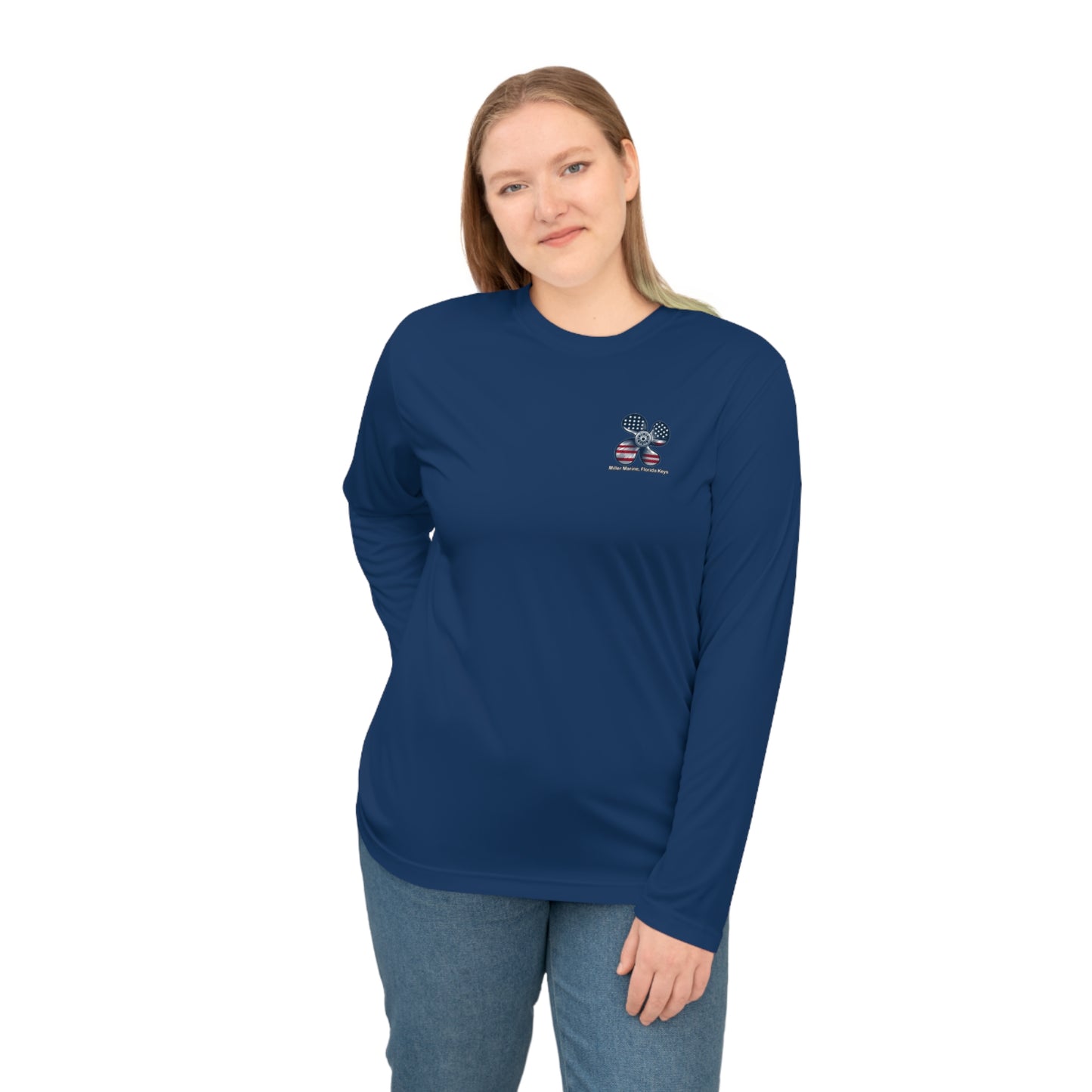 Miller Marine - Red, White & Blue Prop - Unisex Performance Long Sleeve Shirt