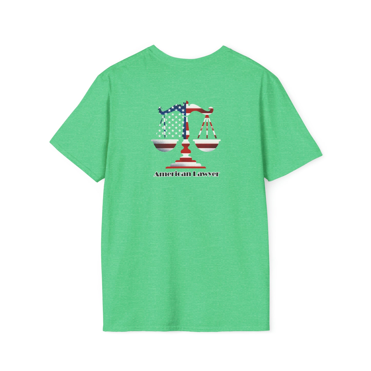 Red, White & Blue Scales of Justice - Unisex Softstyle T-Shirt