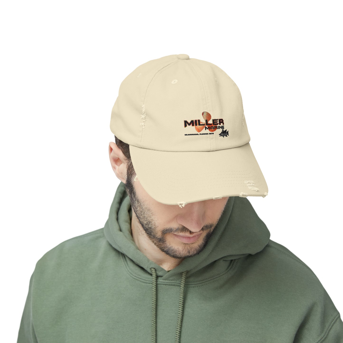 Miller Marine Hogfish Logo Unisex Distressed Cap