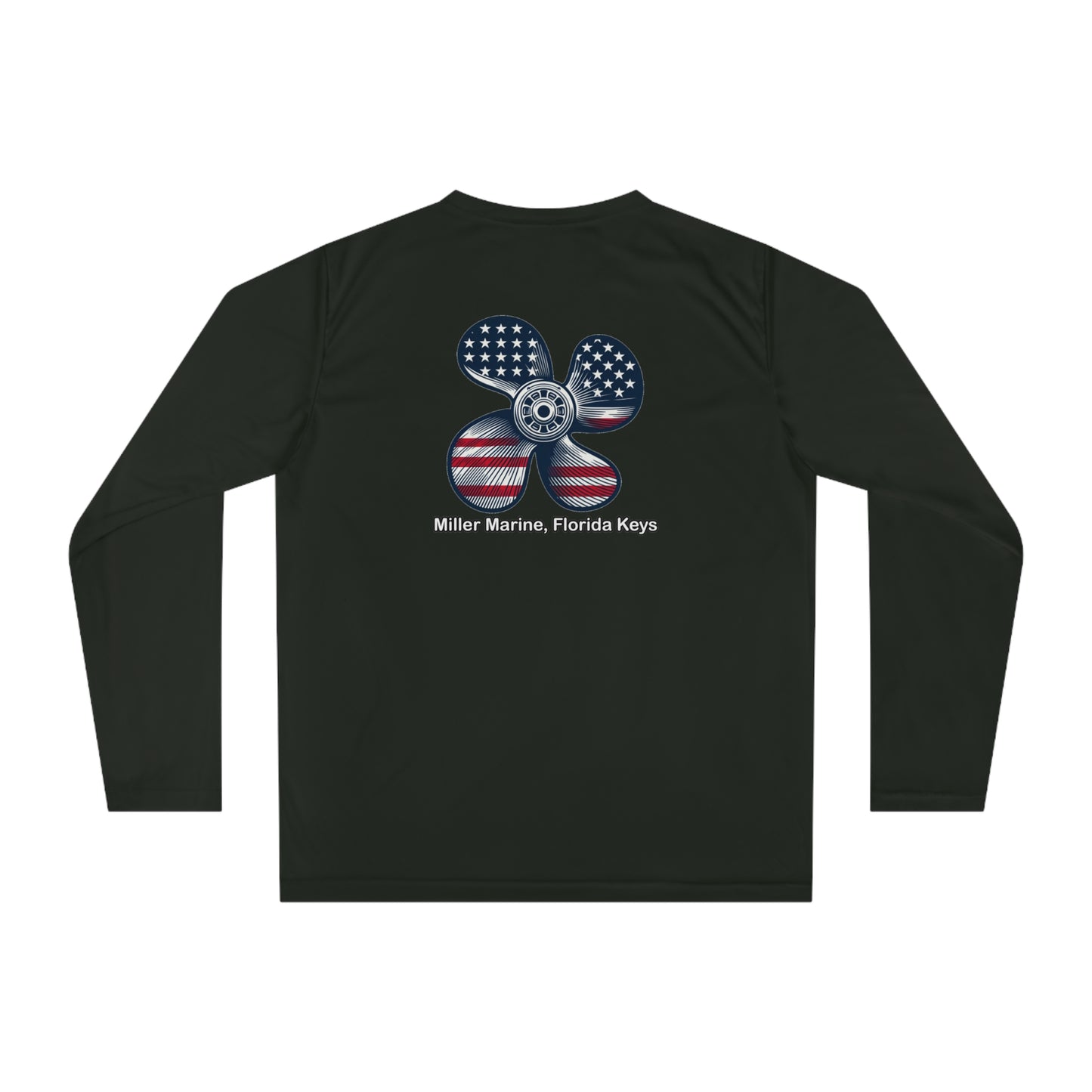 Miller Marine - Red, White & Blue Prop - Unisex Performance Long Sleeve Shirt