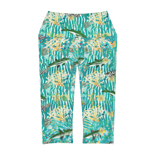 "Tavernier" Yoga Capri Leggings (AOP)