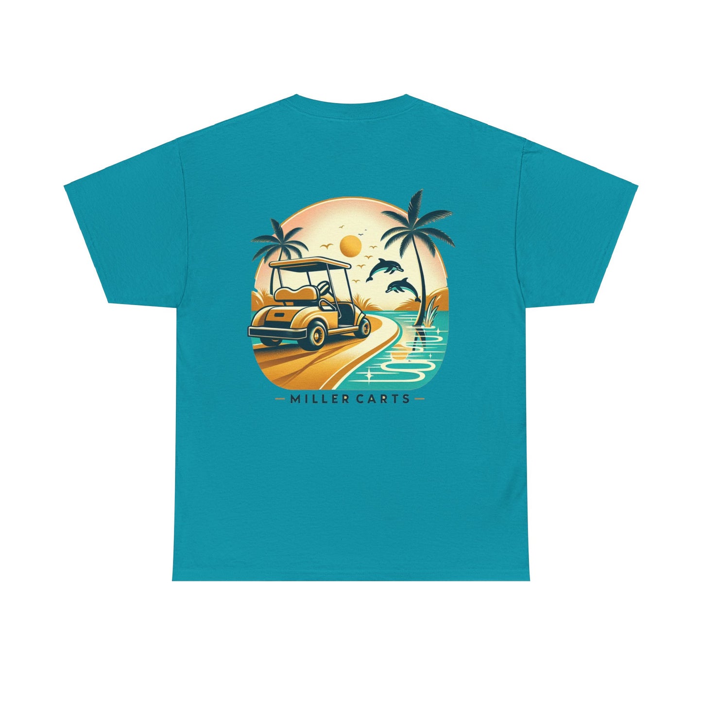 Vintage Feel Miller Carts Tee - Golden Road -  Unisex Heavy Cotton Tee