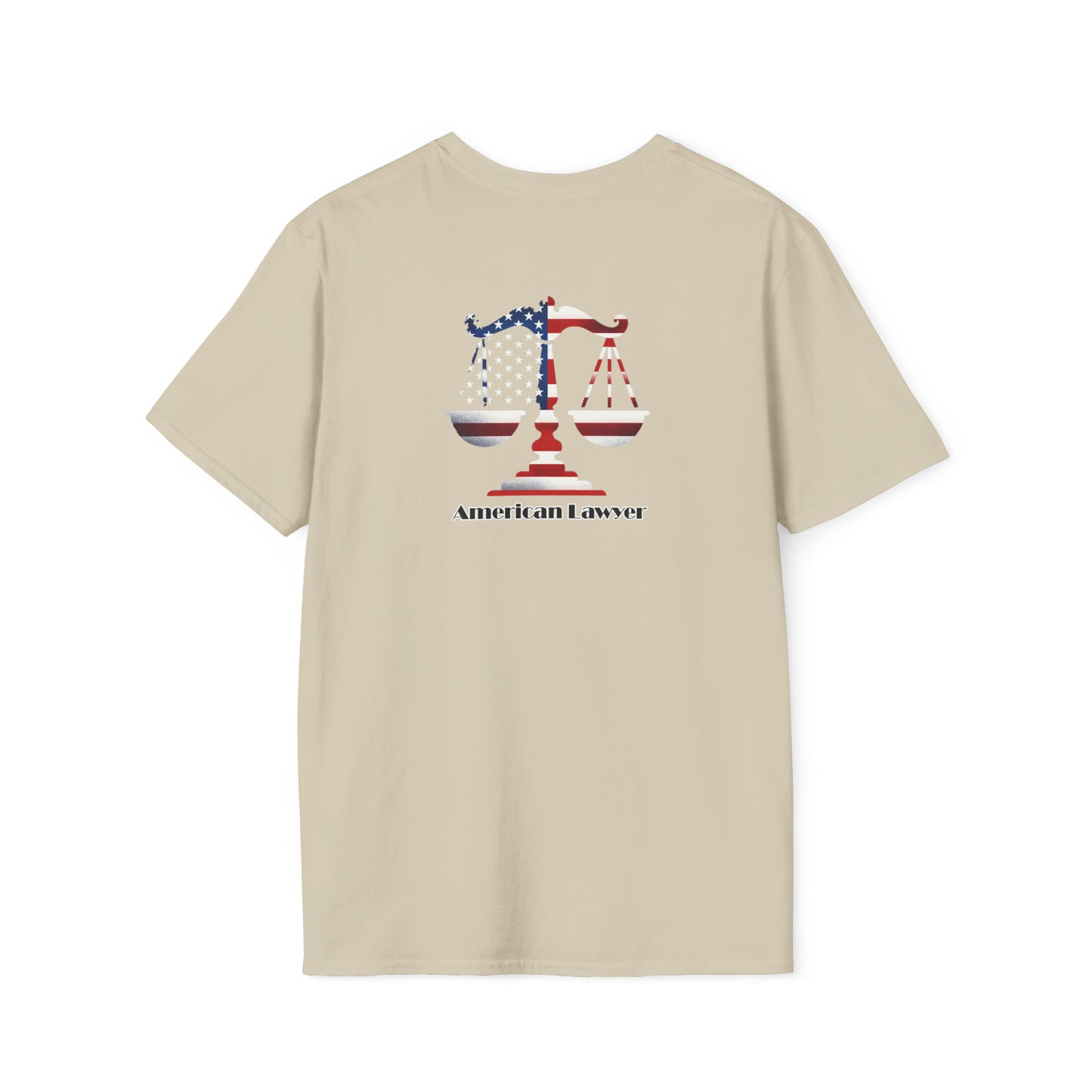 Red, White & Blue Scales of Justice - Unisex Softstyle T-Shirt