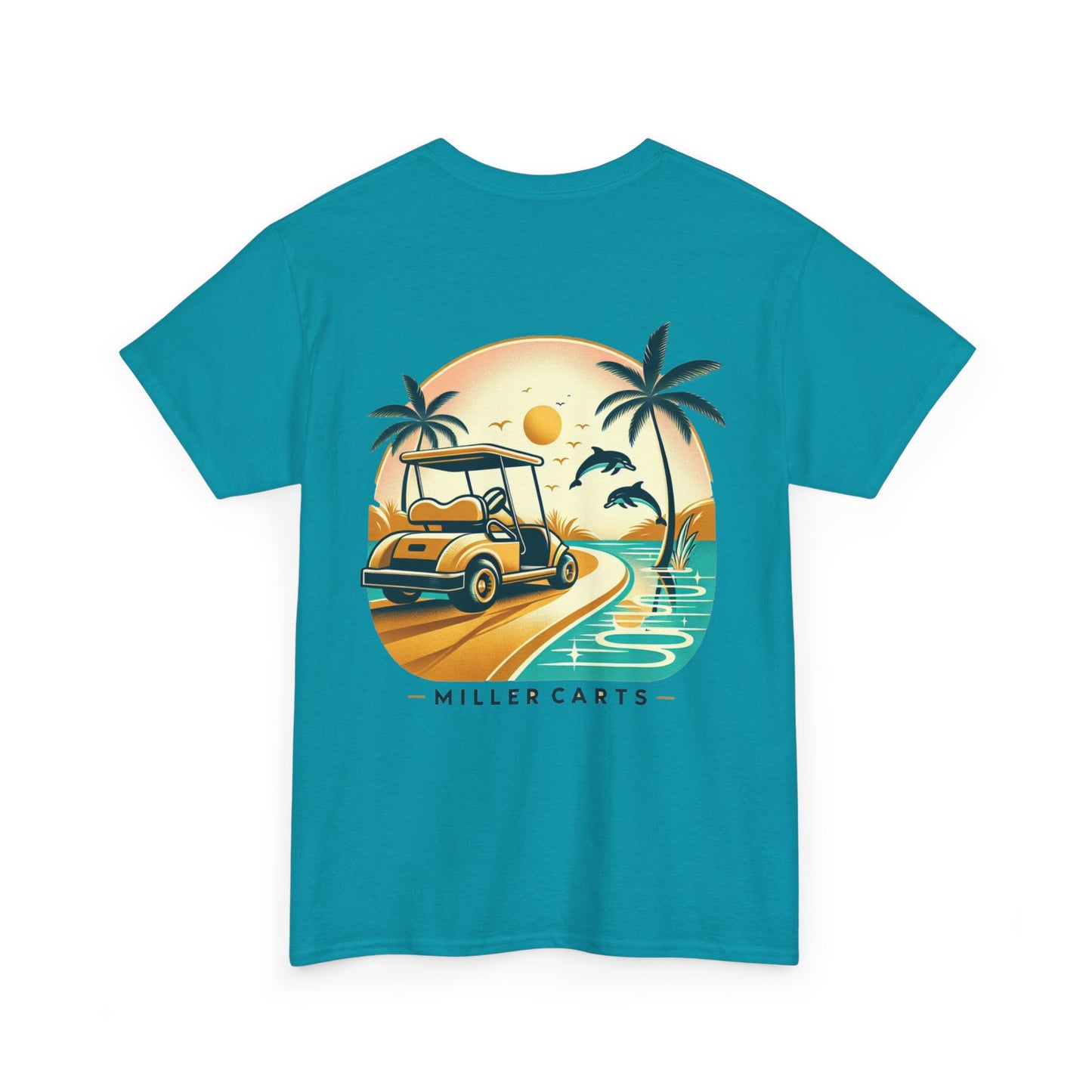 Vintage Feel Miller Carts Tee - Golden Road -  Unisex Heavy Cotton Tee