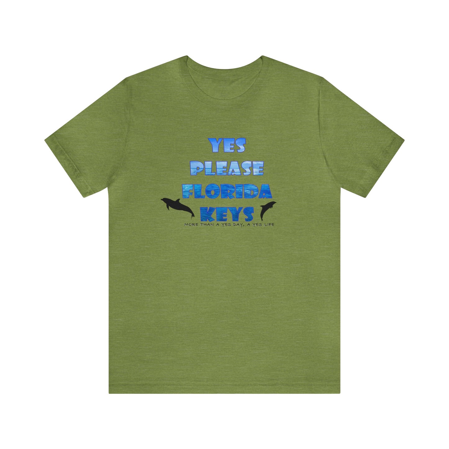 Yes Please Florida Keys Dolphin Theme Unisex Jersey Short Sleeve Tee