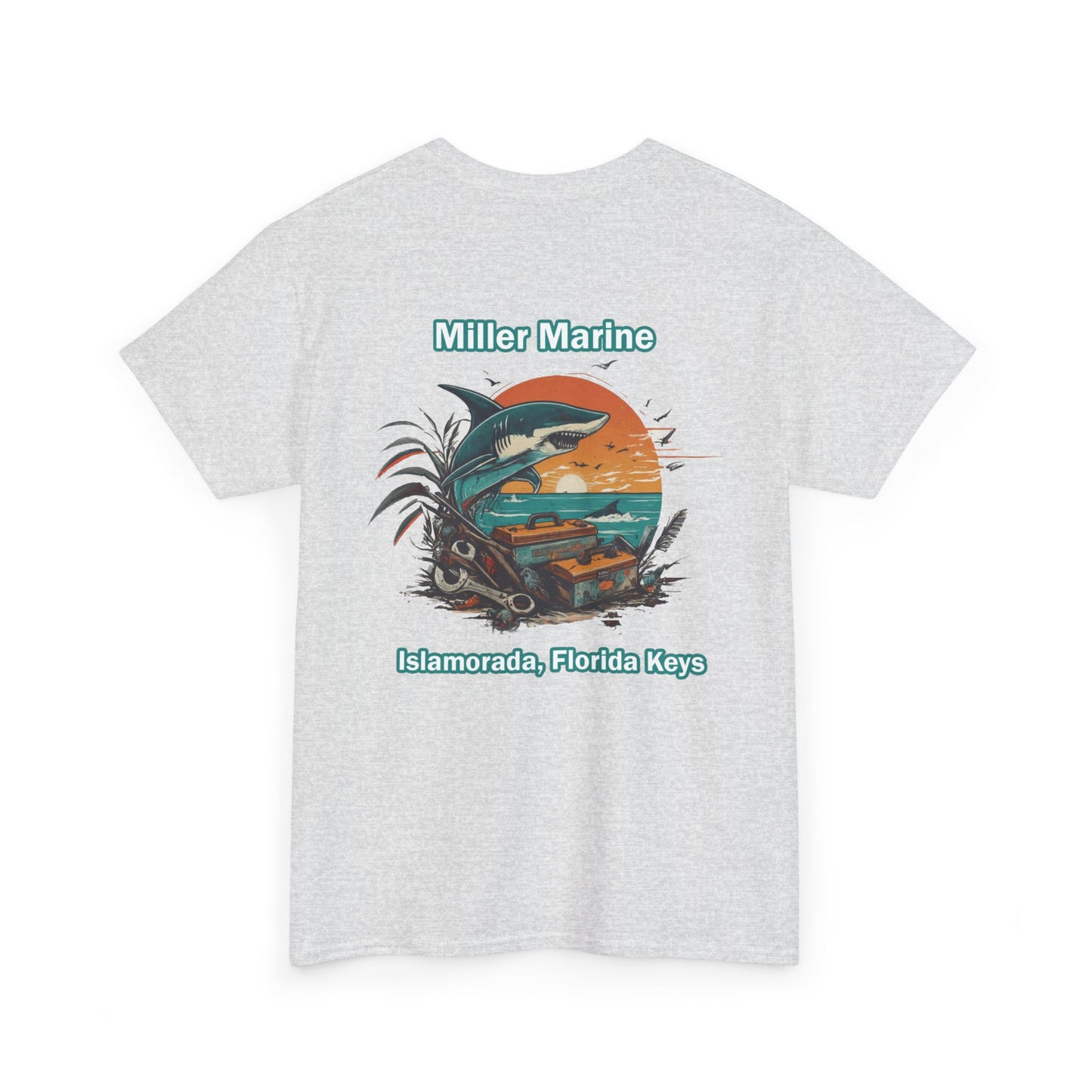 Vintage Feel Miller Marine Tee - Fireball Sunset - Unisex Heavy Cotton Tee