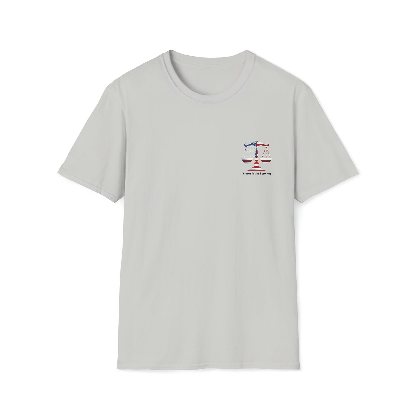Red, White & Blue Scales of Justice - Unisex Softstyle T-Shirt