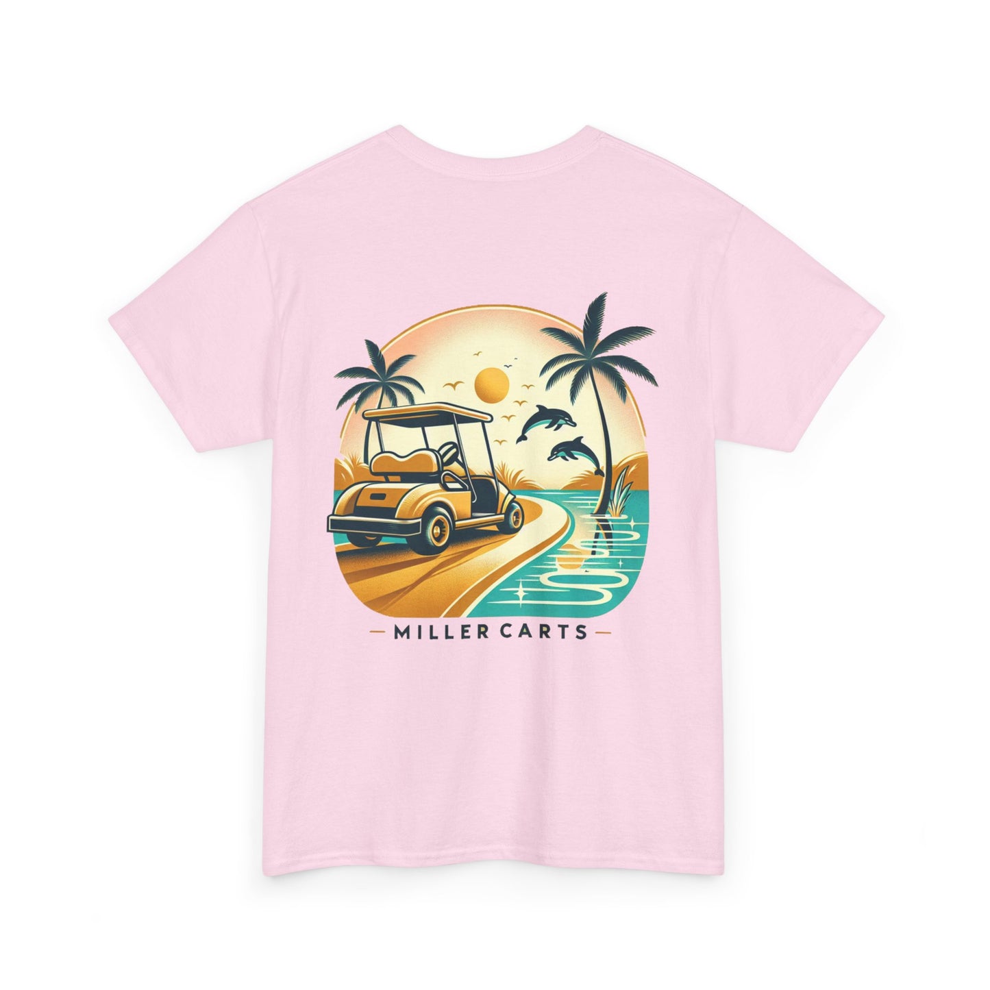 Vintage Feel Miller Carts Tee - Golden Road -  Unisex Heavy Cotton Tee