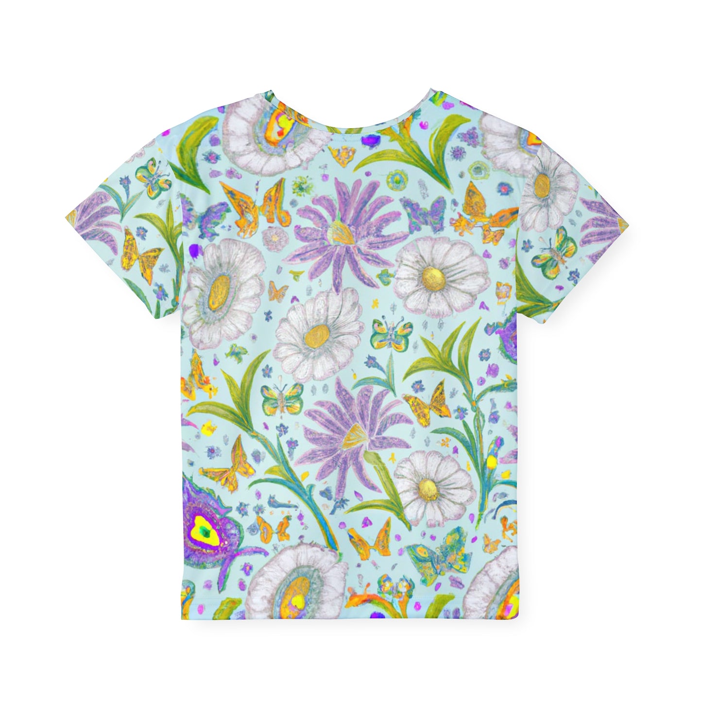 "Phoebe's Butterfly Garden" Kids Sports Jersey (AOP)