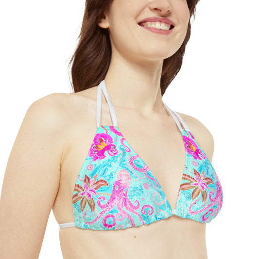 Coral Reef Funhouse Strappy Bikini Set (AOP)
