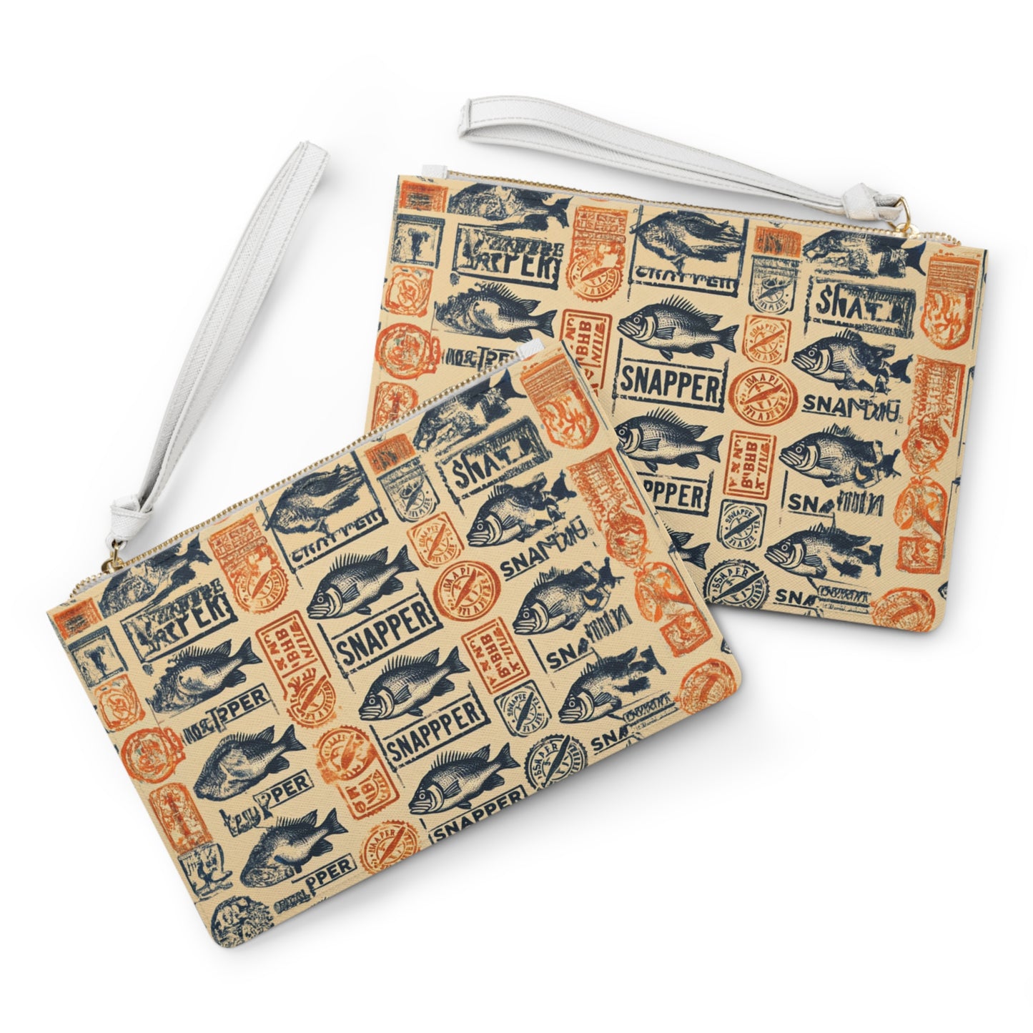 "Snapper Stamps" Clutch Bag