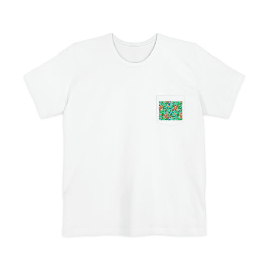 "Turquoise Jungle" Unisex Pocket T-shirt