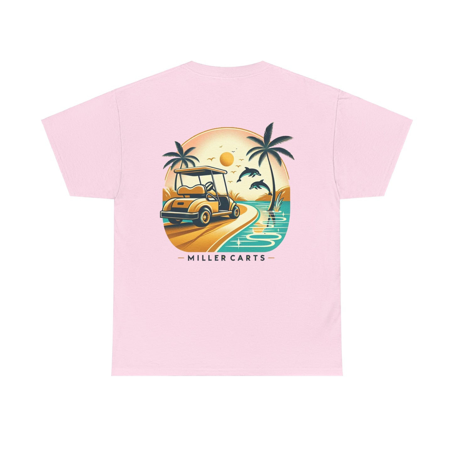 Vintage Feel Miller Carts Tee - Golden Road -  Unisex Heavy Cotton Tee
