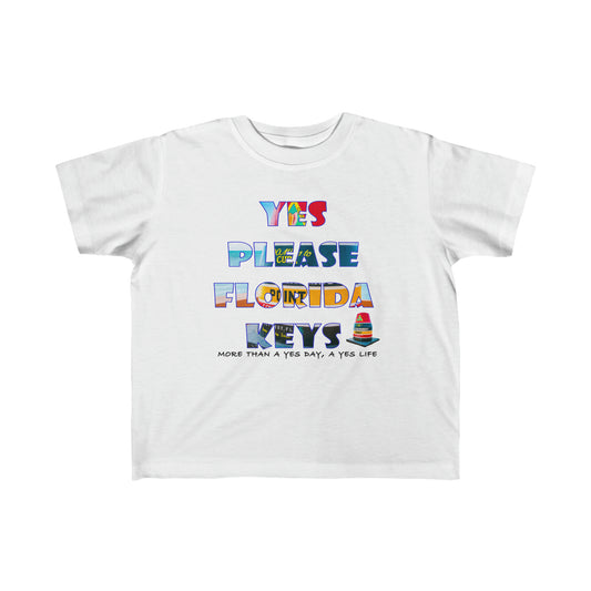 "Yes Please Florida Keys" Southernmost Point Theme Toddler's Fine Jersey Tee