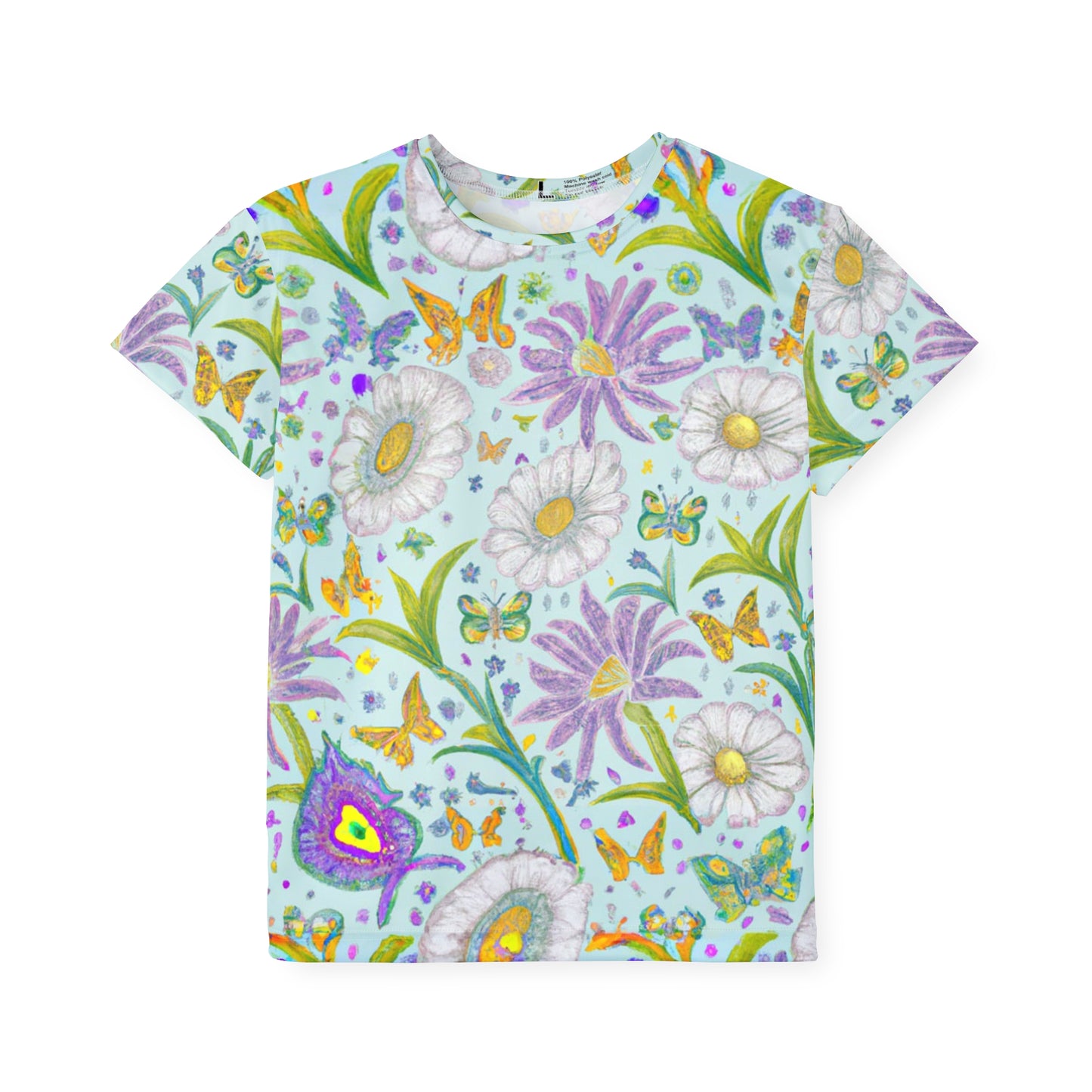 "Phoebe's Butterfly Garden" Kids Sports Jersey (AOP)