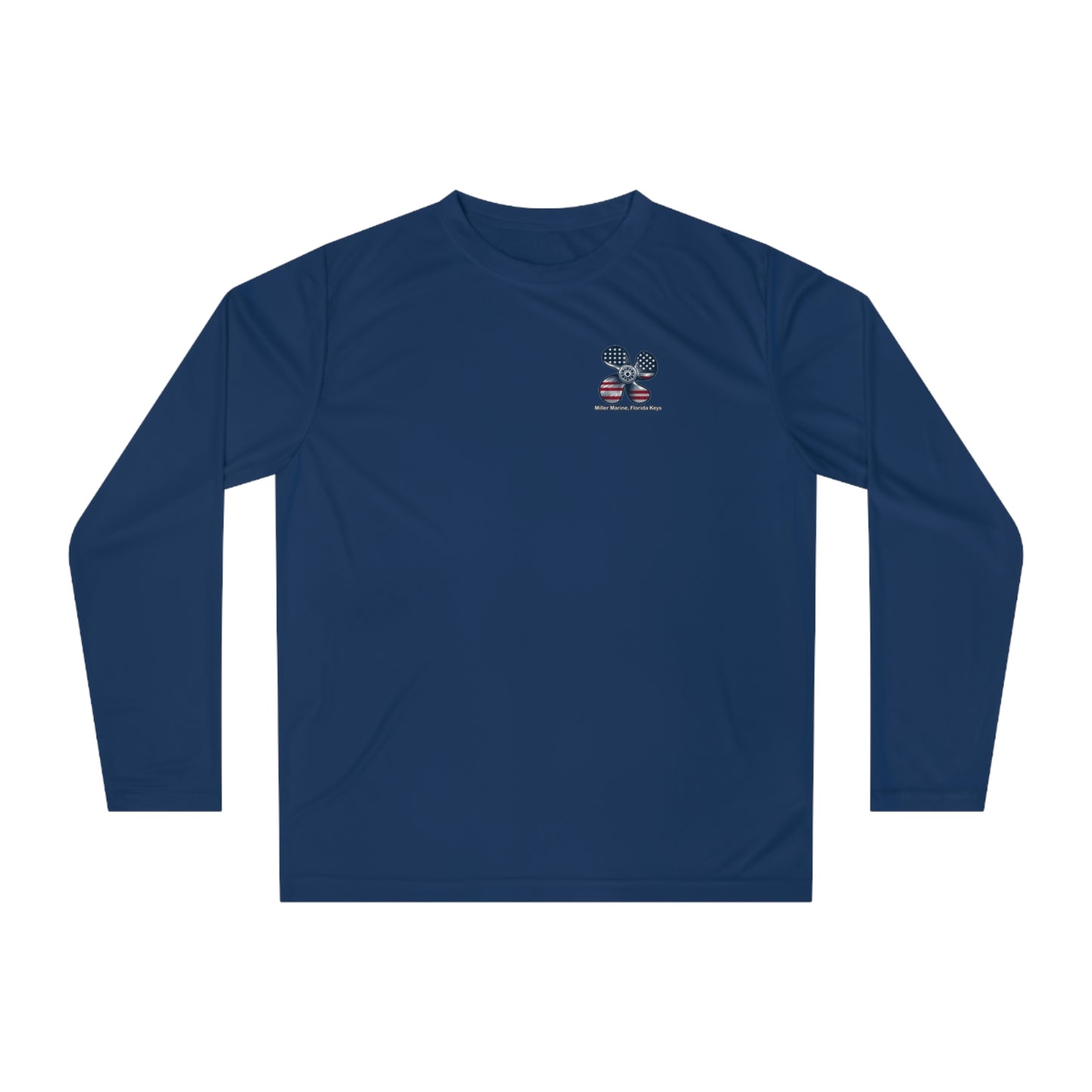 Miller Marine - Red, White & Blue Prop - Unisex Performance Long Sleeve Shirt