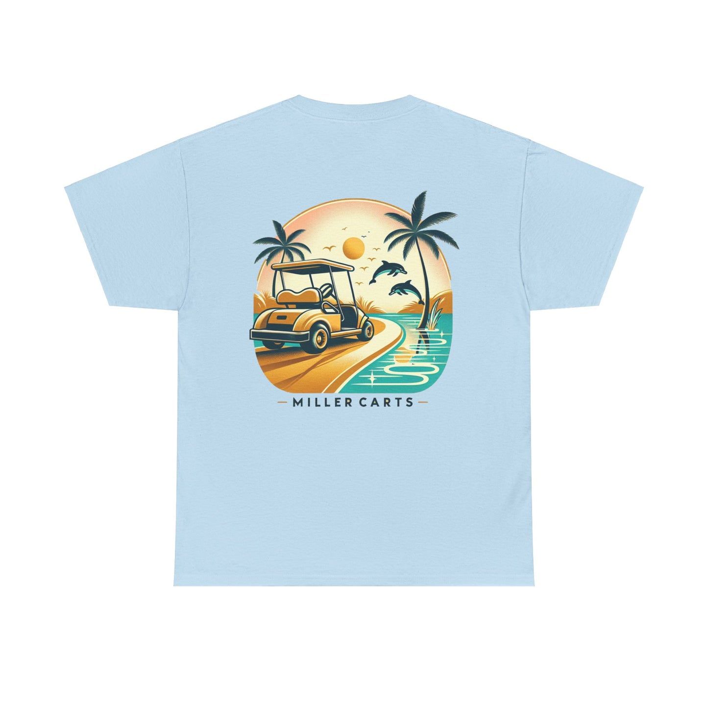 Vintage Feel Miller Carts Tee - Golden Road -  Unisex Heavy Cotton Tee