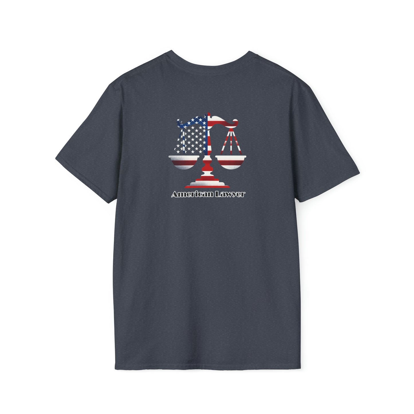 Red, White & Blue Scales of Justice - Unisex Softstyle T-Shirt