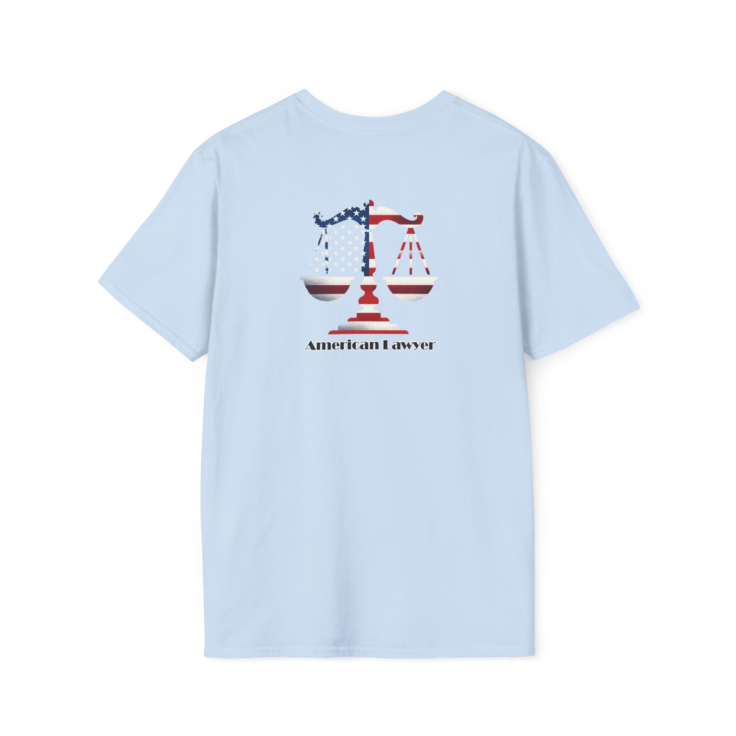 Red, White & Blue Scales of Justice - Unisex Softstyle T-Shirt