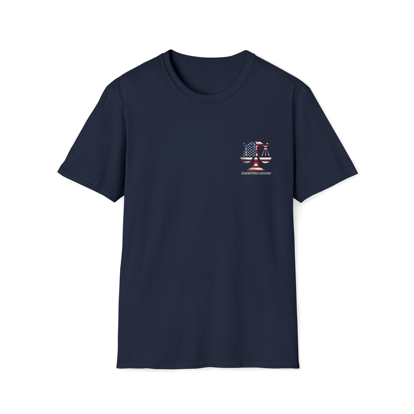 Red, White & Blue Scales of Justice - Unisex Softstyle T-Shirt