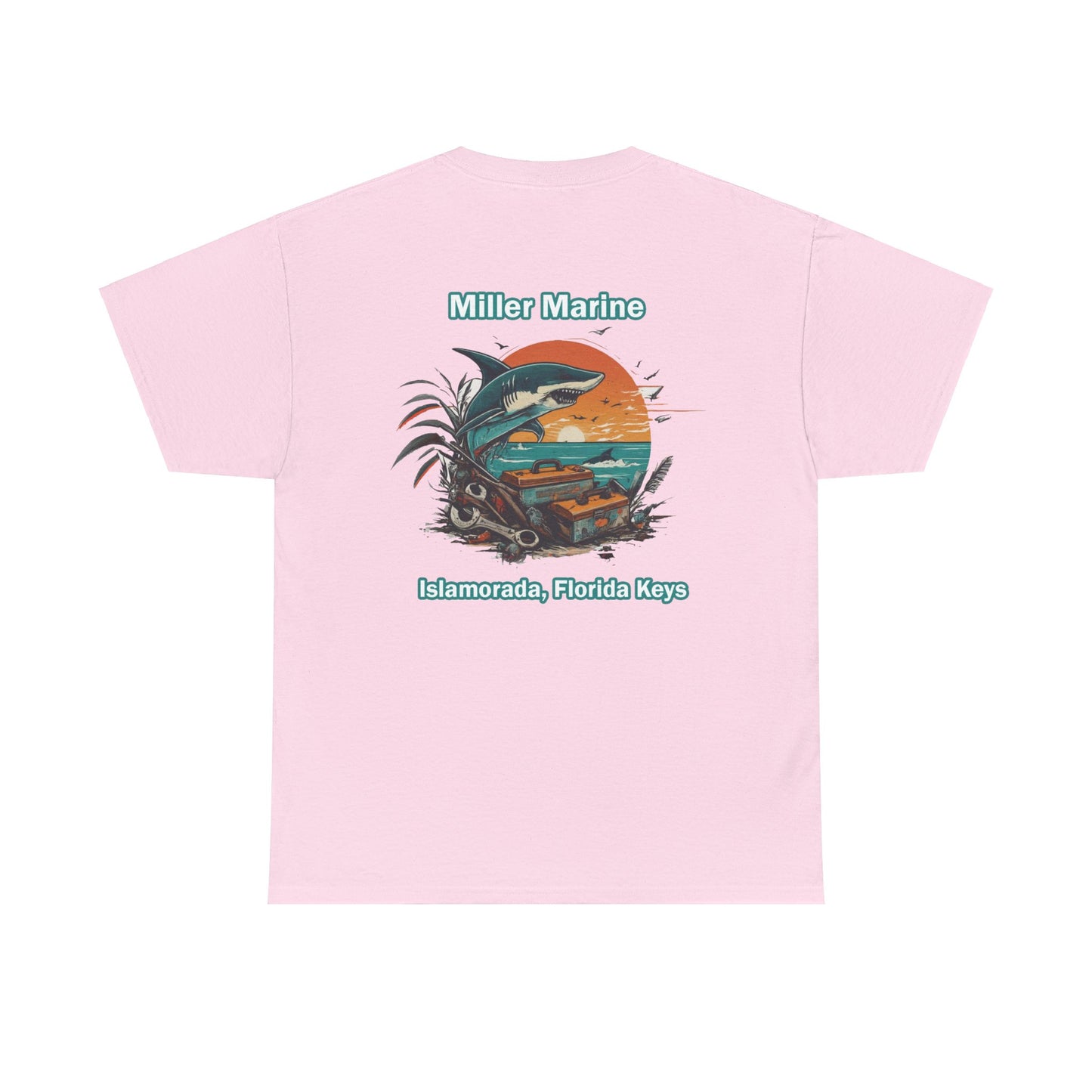 Vintage Feel Miller Marine Tee - Fireball Sunset - Unisex Heavy Cotton Tee